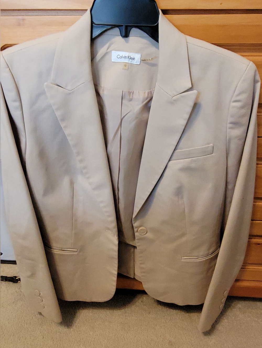 Calvin Klein Women's Light Beige Blazer